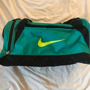 Blue Nike duffle bag